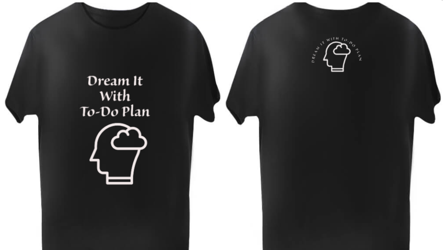 Dream With To Do Plan Solid Black