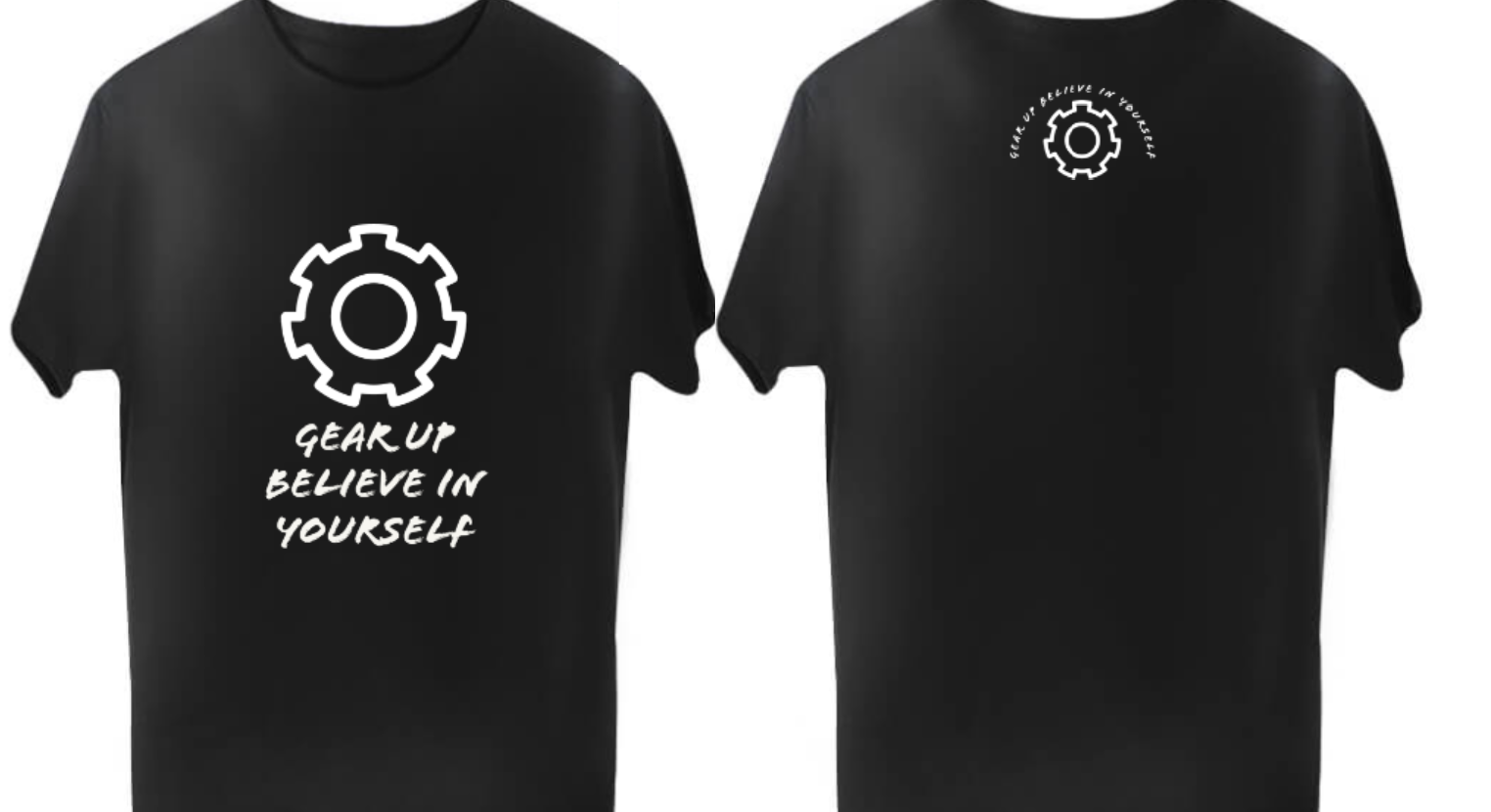 Gear Up Believe in yourself Solid Black